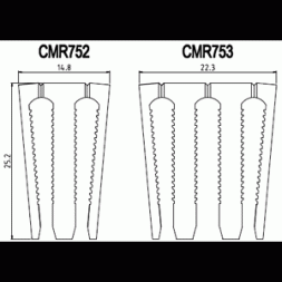 CMR752-GN EUROCLAMP Upevňovací klin pre MPT275, P7,5mm, 2P, zelený