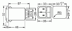 FIL 2680 CP (F.CP.AB.2680.ZF.100) KEMET Hálózati zavarszűrő aljzat 250VAC 6A panelra