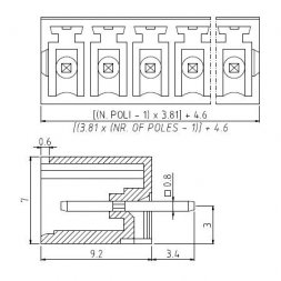 PV11-3,81-V-P EUROCLAMP Borniers pour circuits imprimés, enfichables