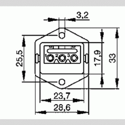 STAKEI 3 N grey (932142106) HIRSCHMANN Złącze przemysłowe kwadratowe F do panelu 3P + PE, IP54