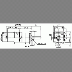 RK27112MC 2x10KA LOG ALPS Rotary Potentiometers