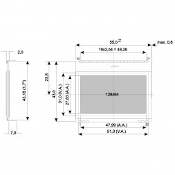 EA DOGM128E-6 DISPLAY VISIONS Grafische LCD-Module