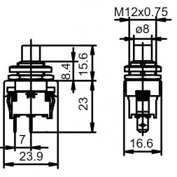 1841.1201 MARQUARDT Panel Push-Button Switches