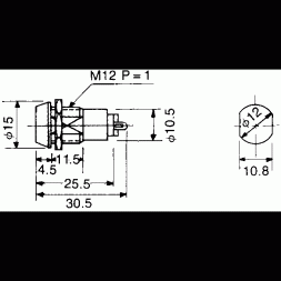 KS-31 VARIOUS Comutator cheie D12mm 0-1 SPST 1A 125VAC ochiuri de lipire