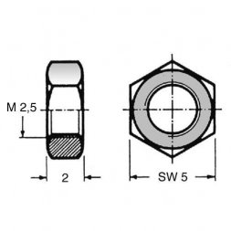 MK25 (02.10.023) ETTINGER Tuercas metálicas