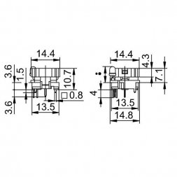 6425.3131 MARQUARDT Butoane pentru circuite imprimate PCB