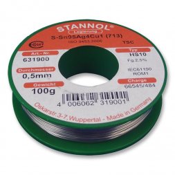 HS10 Sn95.5Ag3.8Cu0.7  0,5mm 100g (631900) STANNOL