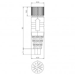 RKUE 19-242/5 M LUMBERG AUTOMATION Przemysłowe zestawy kablowe
