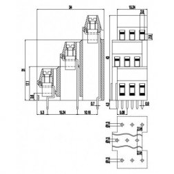 MVT253-5,08-V EUROCLAMP Bloques de bornes para placas de circuitos