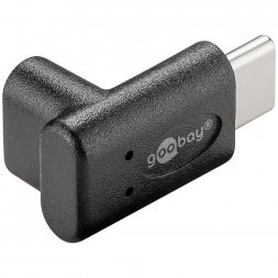 Adapter USB-C F - USB-C M 90° Black GOOBAY Konektory USB a Fire Wire (IEEE1394)