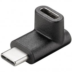 Adapter USB-C F - USB-C M 90° Black GOOBAY