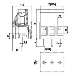 MVST2511-5-V EUROCLAMP Morsettiere per circuito stampato