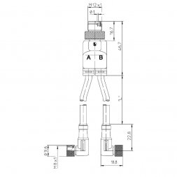 ASB 2-RKMWV/LED A 3-224/1 M LUMBERG AUTOMATION Cavi industriali assemblati