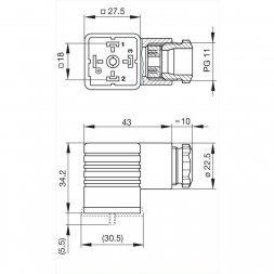 GDMC 0011 JPT schwarz HIRSCHMANN Conectores industriales rectangulares