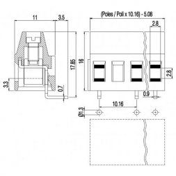 MV255-10,16-H EUROCLAMP Printklemmen mit Schraubverbindung