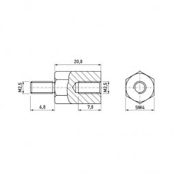 05.12.203 ETTINGER Metal Standoffs