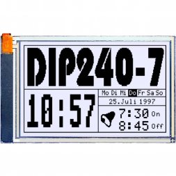 EA DIP240J-7KLW DISPLAY VISIONS LCM Graphic 240x128 FSTN Black, LED Backlight