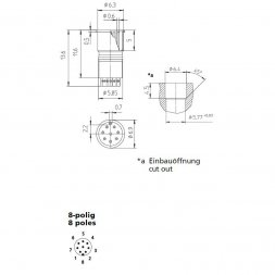 RSEM 8 LUMBERG AUTOMATION Conectores industriales circulares