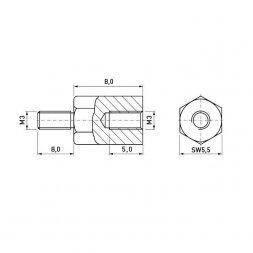 05.13.908 ETTINGER Metal Standoffs