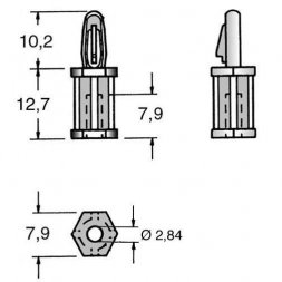 06.04.126 VARIOUS Plastové dištančné stĺpiky pre plošné spoje