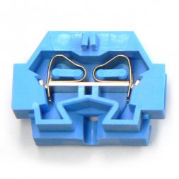 261-304 WAGO Svorkovnica CAGE CLAMP 2-vodič. 2,5mm2 24A 1P s prírubou, modrá