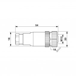 SACC-M12FS-4CON-PG7-M (1681127) PHOENIX CONTACT Circular Industrial Connectors