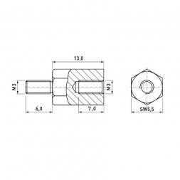 05.13.133 ETTINGER Metal Standoffs