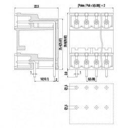 PDH04-5,08 EUROCLAMP Borniers pour circuits imprimés, enfichables