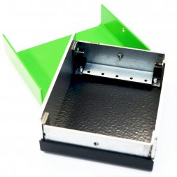 FSG1584 FASTRON Krabička AL 150x80x40mm sivá/zelená kovové koncové panely