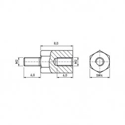 5.12.0802 ETTINGER Metal Standoffs