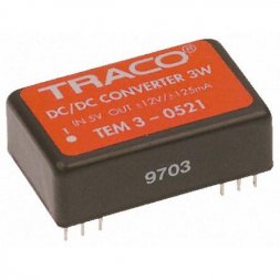 TEM 3-0511 TRACOPOWER DC/DC konverter 3W 4,5-5,5V/5V 0,6A