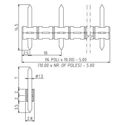 PVSD03-10 EUROCLAMP Borniers pour circuits imprimés, enfichables