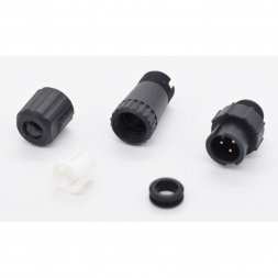 227A-03M01 ATTEND Circular Connector 3P, Male, A-size, Bayonet Lock, Solder Pin, Cable Mount