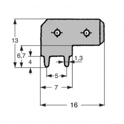 FIN63-P90 = E19.24.725 ETTINGER Flachsteckverbinder