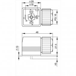 GDMF 3009 HIRSCHMANN Conectores industriales rectangulares