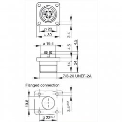 CM 02 E 14S-6 P HIRSCHMANN Conectores industriales circulares