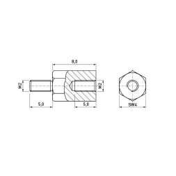 05.10.085 ETTINGER Metal Standoffs