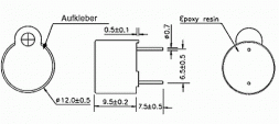 SF-1224PE-01 = MAB2-1 VARIOUS Menič elektromechanický 1,5VAC 2,4kHz 85dB