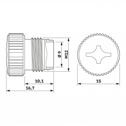 PROT-M12 (1680539) PHOENIX CONTACT Accessories for Industrial Connectors