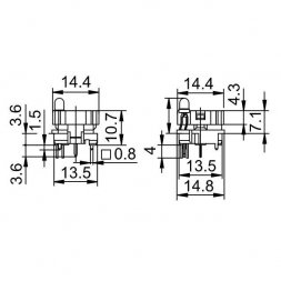 6425.6111 MARQUARDT Butoane pentru circuite imprimate PCB