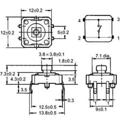 B3F-4050 OMRON Pulsanti in microcircuito stampato