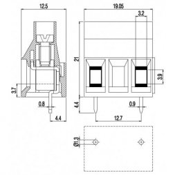 MV461-12,7-V EUROCLAMP Morsettiere per circuito stampato