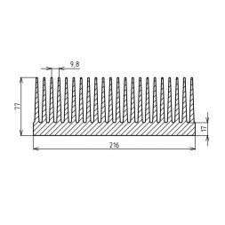 K 216/250AL GAMA ALUMINIUM Standard Heatsinks