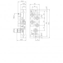 ASBSM 4/LED 3 (ASBSM 4/LED 3 (65305)) LUMBERG AUTOMATION Connecteurs industriels circulaires