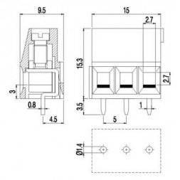 ML253-5-V EUROCLAMP Morsettiere per circuito stampato