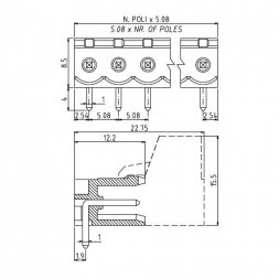 PV16-5,08-H EUROCLAMP Morsettiere plug-in