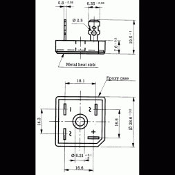 KBPC 10/15/2506 FP DIOTEC Brückengleichrichter 15A/600V QF
