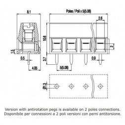 MV154-5,08-V EUROCLAMP Morsettiere per circuito stampato