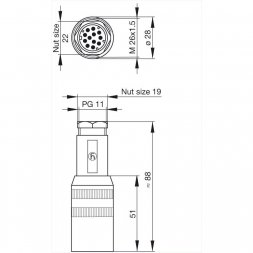 N11R EM HIRSCHMANN Conectores industriales circulares
