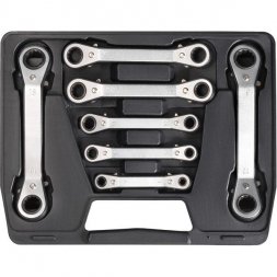 814005 TOOLCRAFT Ratcheting Ring Spanners Set Of 7